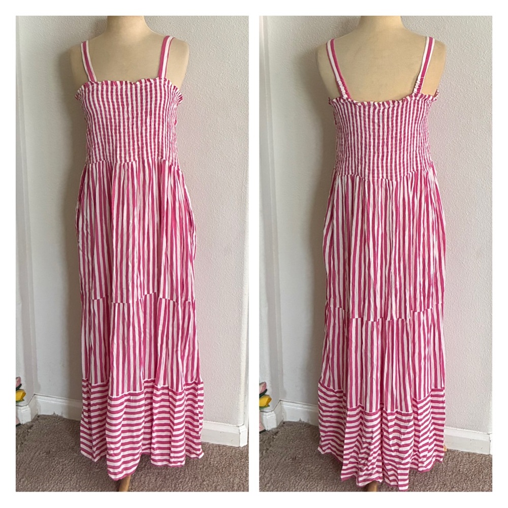 Raviya striped dress with pockets